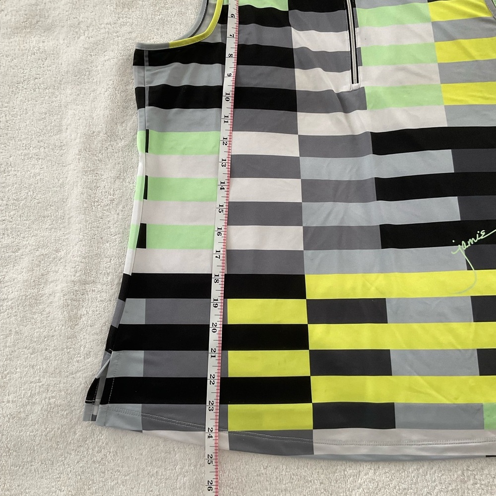 Jamie Sadock Black and Yellow Checkered Top - Picture 5 of 6